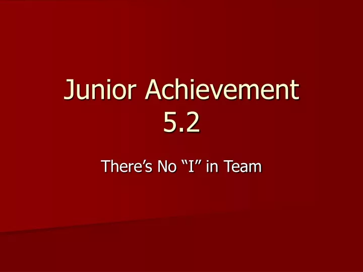 junior achievement 5 2