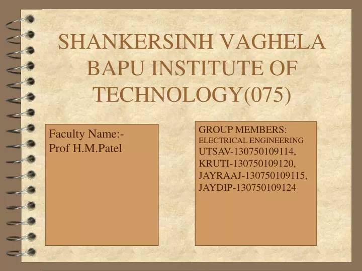 shankersinh vaghela bapu institute of technology 075