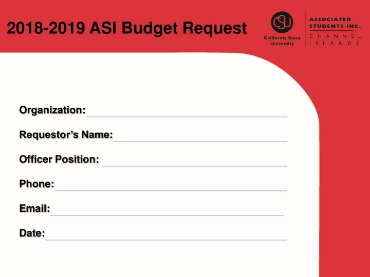 2018 2019 asi budget request