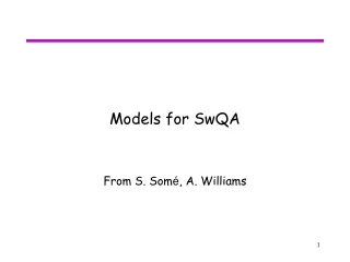 Models for SwQA