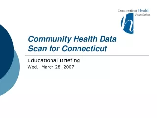 Community Health Data Scan for Connecticut