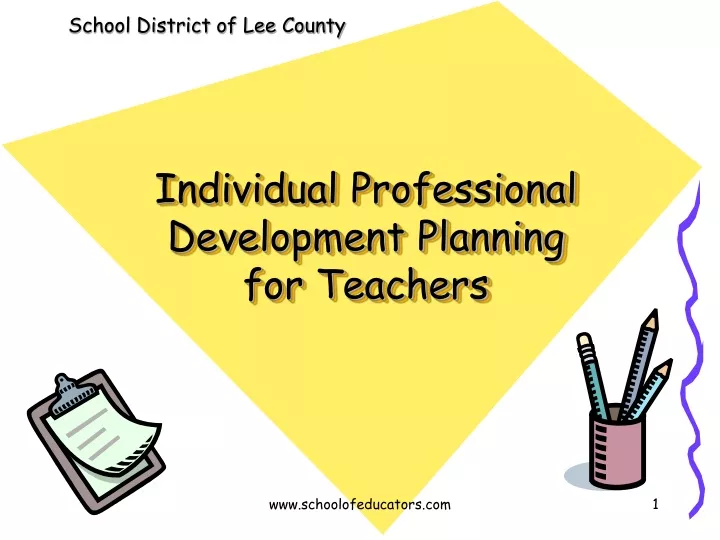 individual professional development planning for teachers