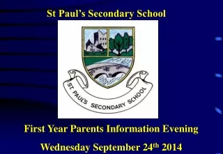 St Paul’s Secondary School