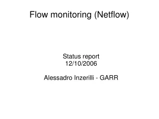 Flow monitoring (Netflow)