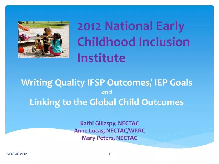 writing quality ifsp outcomes iep goals and linking to the global child outcomes