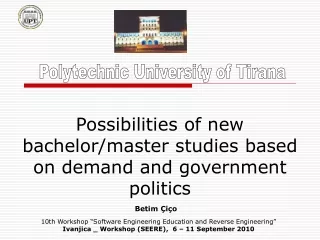 Possibilities of new bachelor/master studies based on demand and government politics