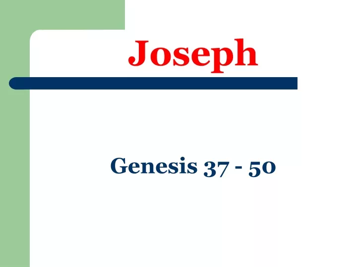 joseph genesis 37 50