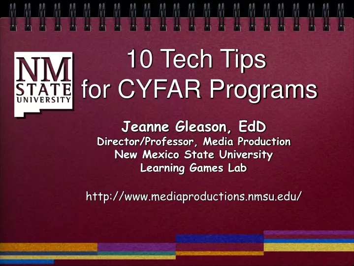 10 tech tips for cyfar programs