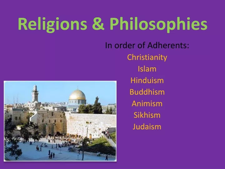 religions philosophies