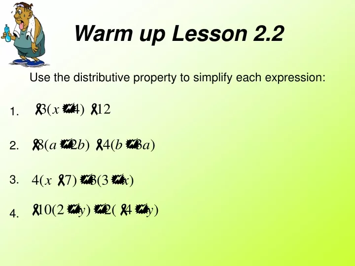 warm up lesson 2 2