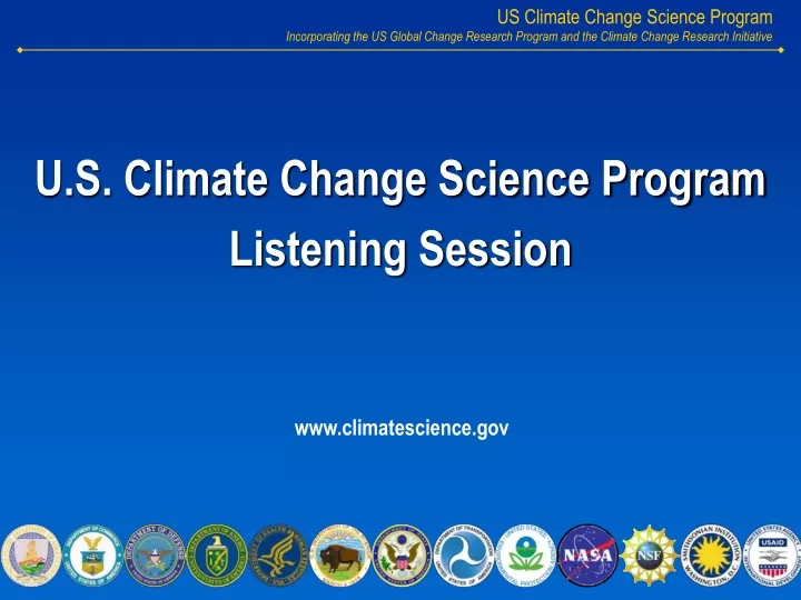 u s climate change science program listening session