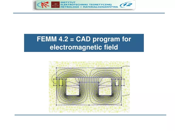 femm 4 2 cad program for electromagnetic field