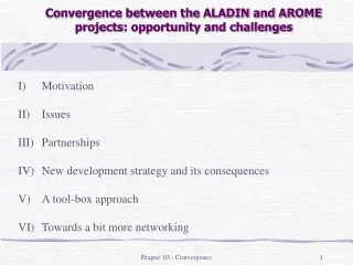 Convergence between the ALADIN and AROME projects: opportunity and challenges