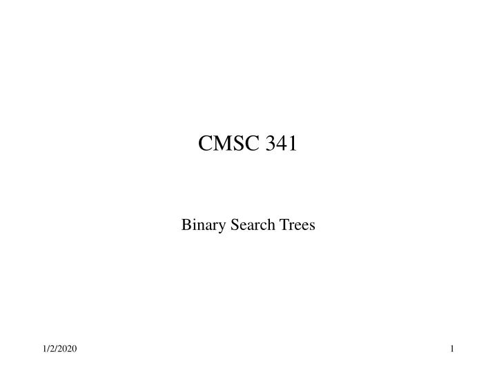 cmsc 341