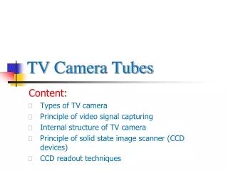 TV Camera Tubes