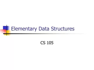 Elementary Data Structures