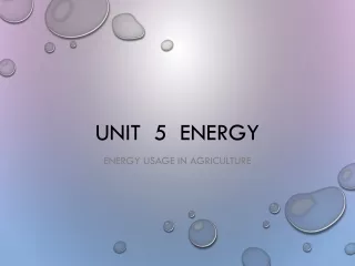 Unit  5  Energy