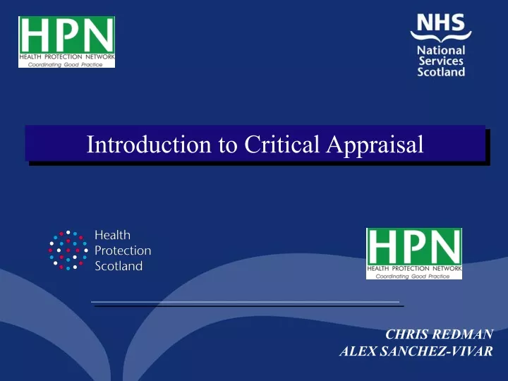 introduction to critical appraisal