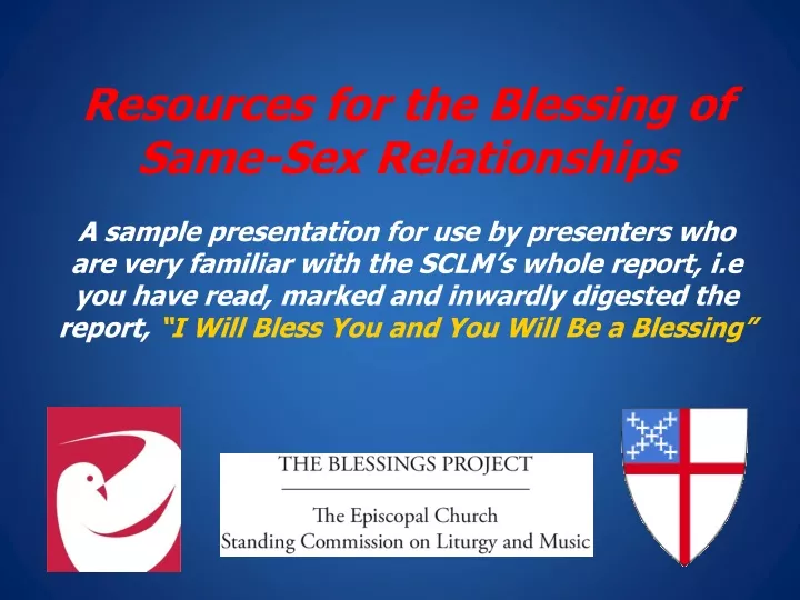 resources for the blessing of same