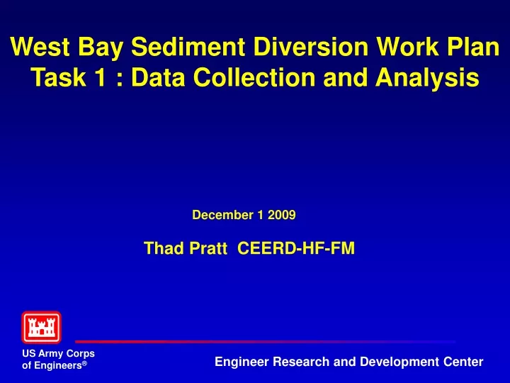 west bay sediment diversion work plan task 1 data
