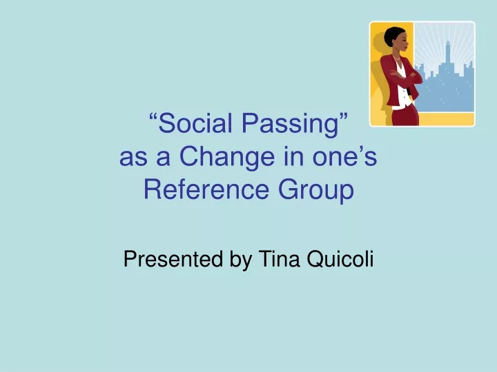 social passing as a change in one s reference group