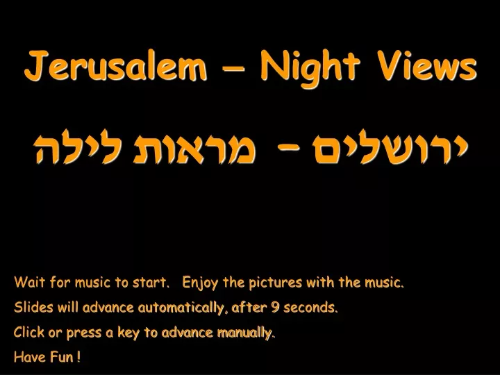 jerusalem night views