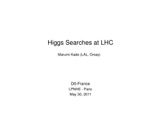 Higgs Searches at LHC