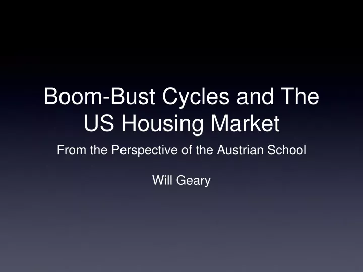 boom bust cycles and the us housing market