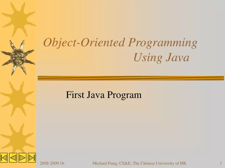 object oriented programming using java