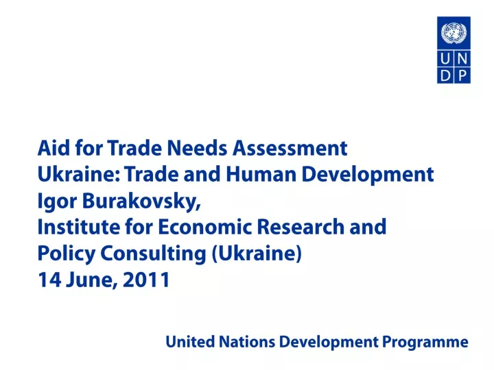 aid for trade needs assessment ukraine trade