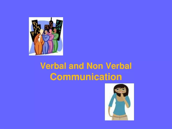 verbal and non verbal communication