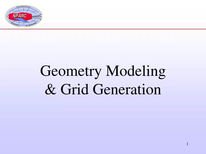 geometry modeling grid generation