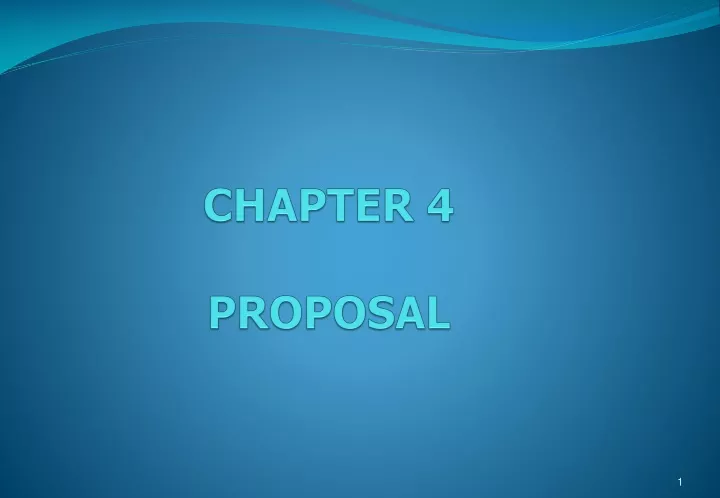 chapter 4 proposal