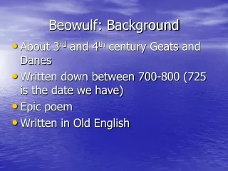 Beowulf: Background