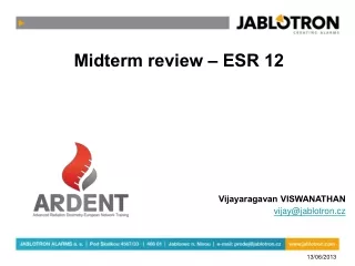 Midterm review – ESR 12