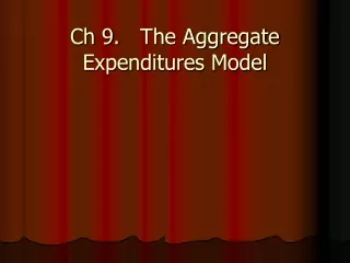 Ch 9.	The Aggregate Expenditures Model