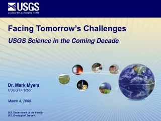 Facing Tomorrow’s Challenges  USGS Science in the Coming Decade
