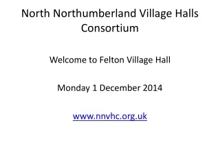 North Northumberland Village Halls Consortium