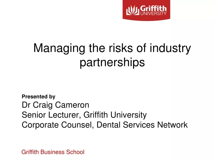 managing the risks of industry partnerships