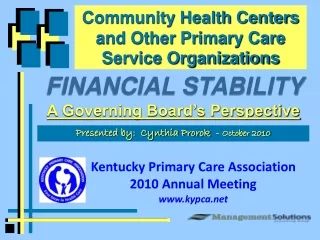 Community Health  Centers and Other Primary Care Service Organizations