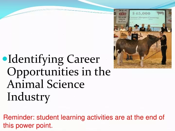 identifying career opportunities in the animal science industry