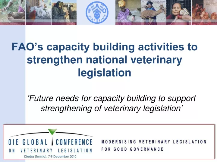 fao s capacity building activities to strengthen national veterinary legislation