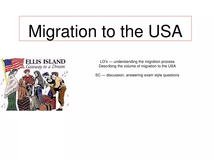 migration to the usa