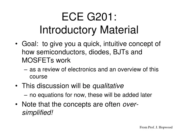 ece g201 introductory material
