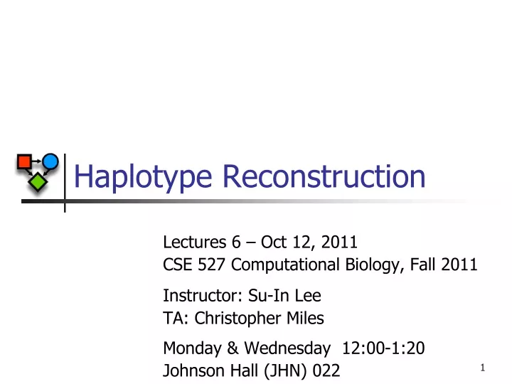 haplotype reconstruction