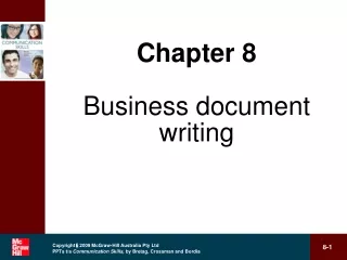 Chapter 8 Business document writing