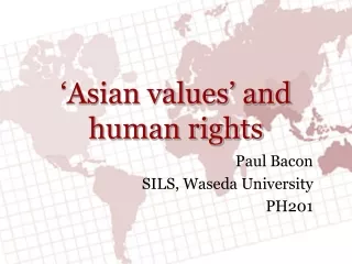 ‘Asian values’ and human rights