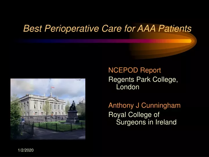 best perioperative care for aaa patients