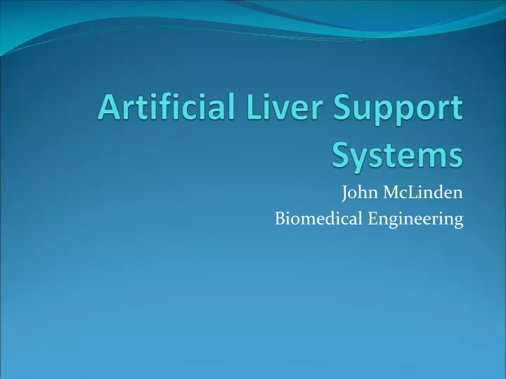 artificial liver support systems