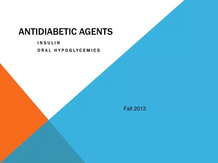 antidiabetic agents
